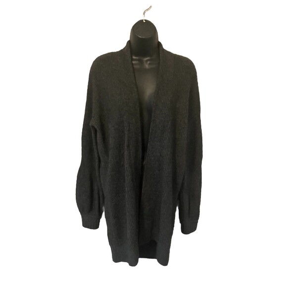 Athleta Cardigan Women’s Size XS Wool Cashmere Blend Open Front Black - Picture 1 of 8